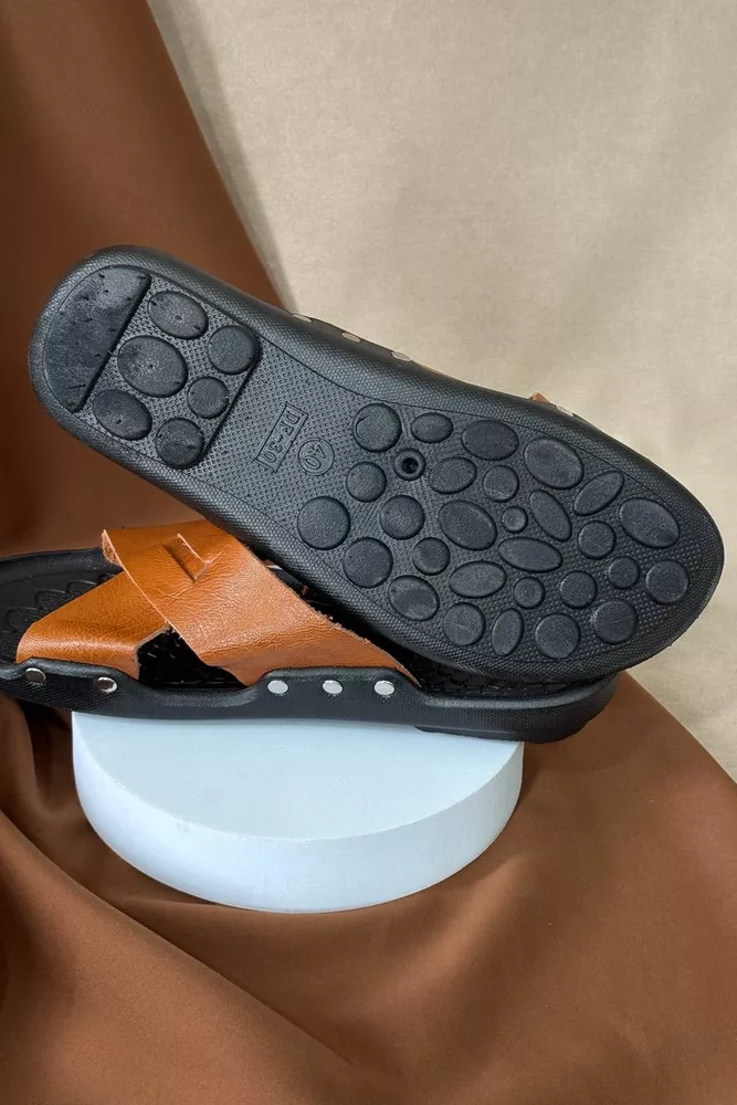 Купити Сандалії чоловічі, колір бежевий, 214RA100 - Фото №5