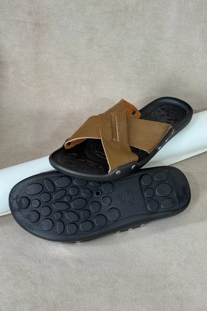 Купити Сандалії чоловічі, колір коричневий, 214RA100 - Фото №5