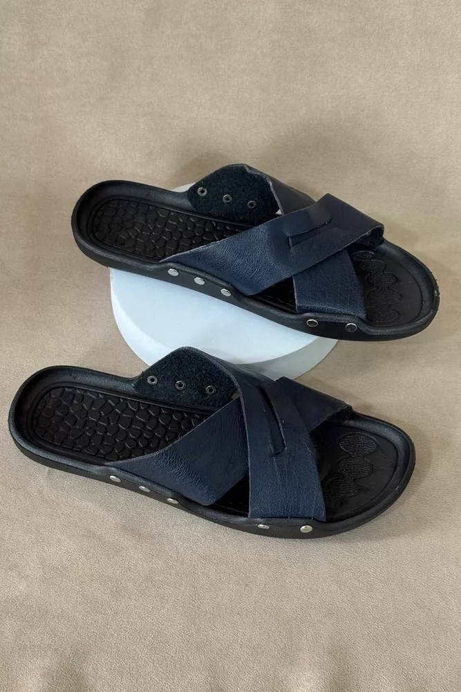 Купити Сандалії чоловічі, колір синій, 214RA100 - Фото №1