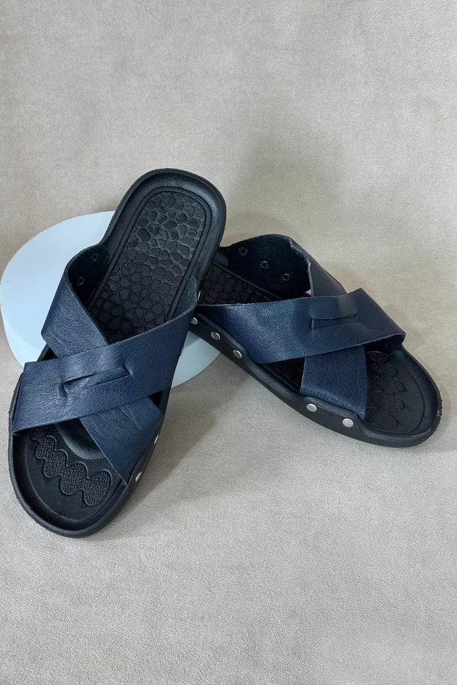 Купити Сандалії чоловічі, колір синій, 214RA100 - Фото №3