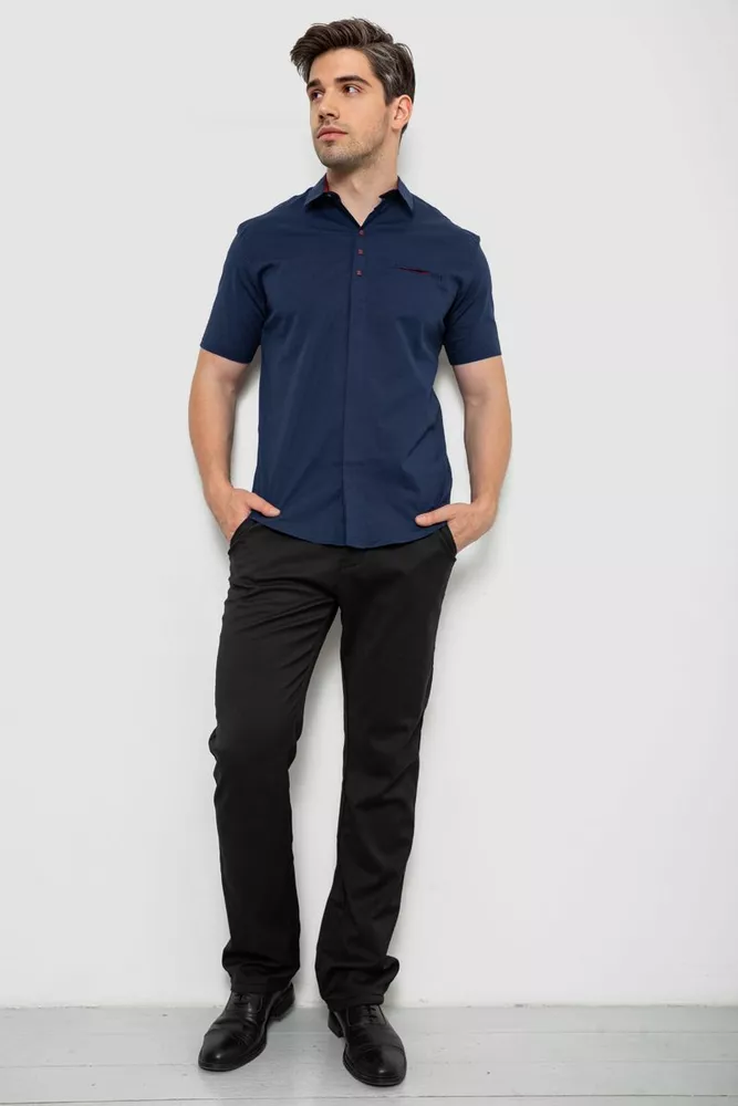 Купить Рубашка мужская, цвет темно-синий, 186R7326 - Фото №2