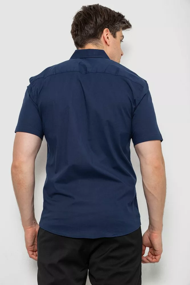 Купить Рубашка мужская, цвет темно-синий, 186R7326 - Фото №4