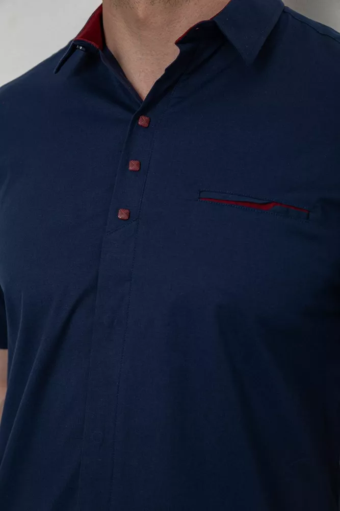Купить Рубашка мужская, цвет темно-синий, 186R7326 - Фото №5