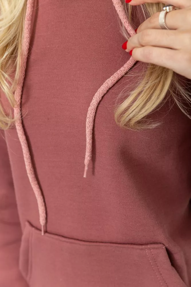 Купити Худи женский на флисе, колір сливовий, 229R150 - Фото №5