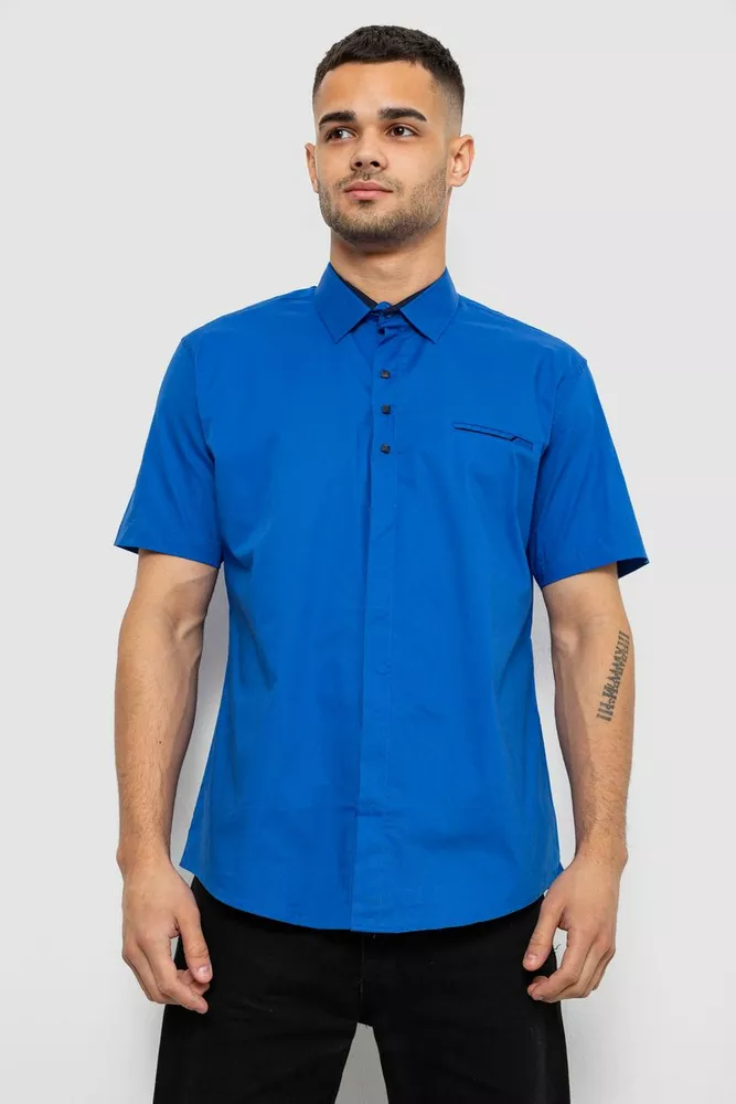 Купить Рубашка мужская, цвет электрик, 186R7326 - Фото №1