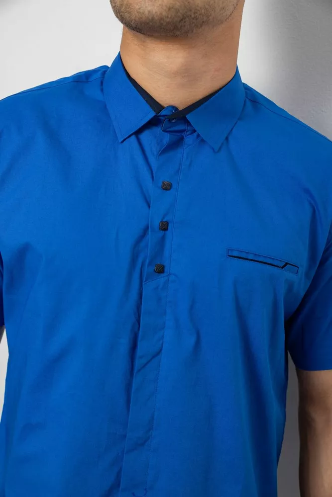 Купить Рубашка мужская, цвет электрик, 186R7326 - Фото №6