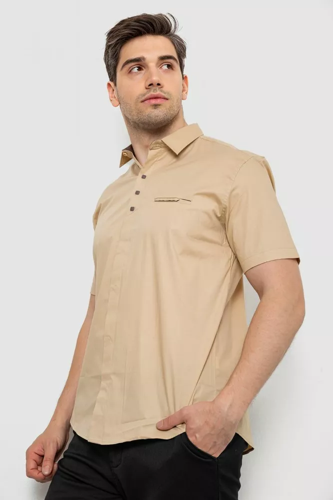 Купить Рубашка мужская, цвет бежевый, 186R7326 оптом - Фото №3