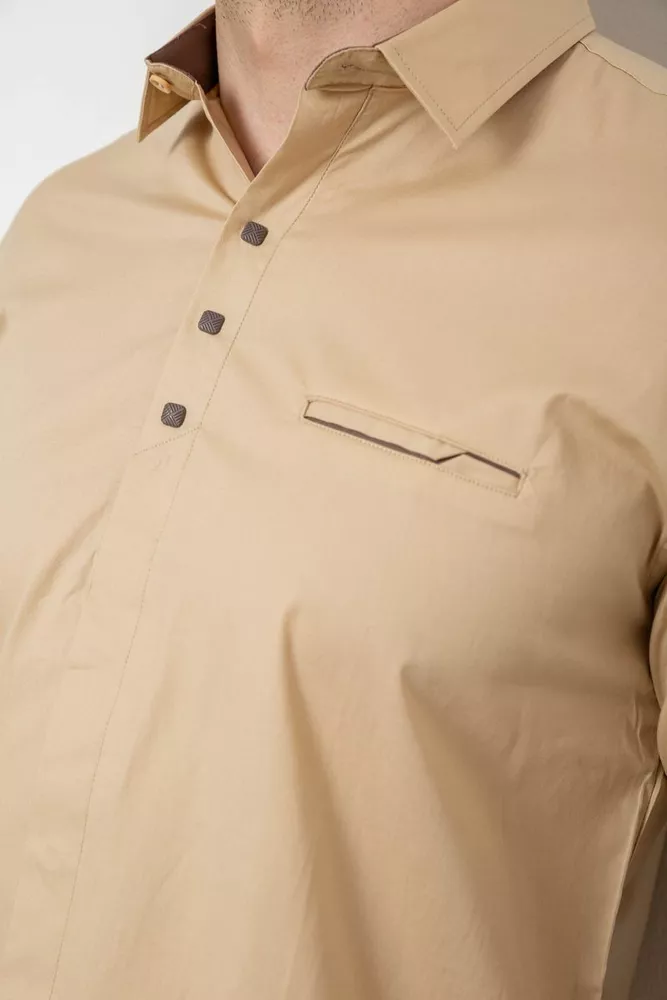 Купить Рубашка мужская, цвет бежевый, 186R7326 оптом - Фото №5