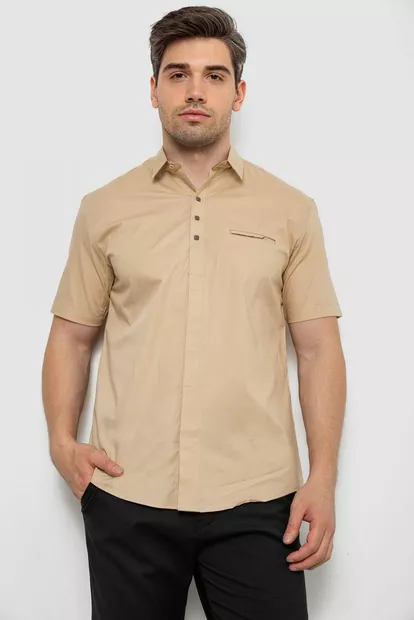 Рубашка мужская, цвет бежевый, 186R7326