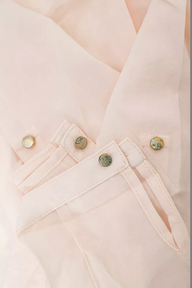 Купить Блуза однотонная  -уценка, цвет бежевый, 230R306-U-90 - Фото №6