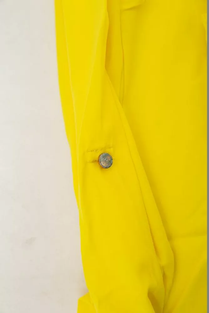 Купити Блуза однотонна  -уцінка, колір жовтий, 230R306-U-93 - Фото №7