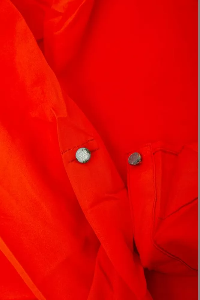 Купити Блуза однотонна  -уцінка, колір помаранчевий, 230R306-U-85 - Фото №7