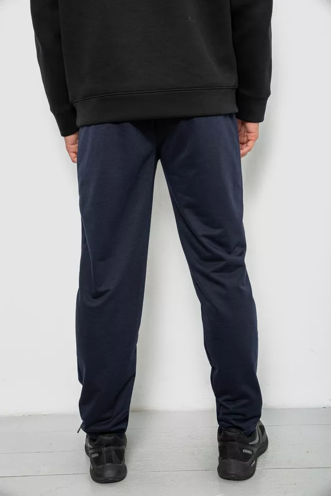 Купить Спортивные штаны мужские однотонные, цвет синий, 244R41740 оптом - Фото №4