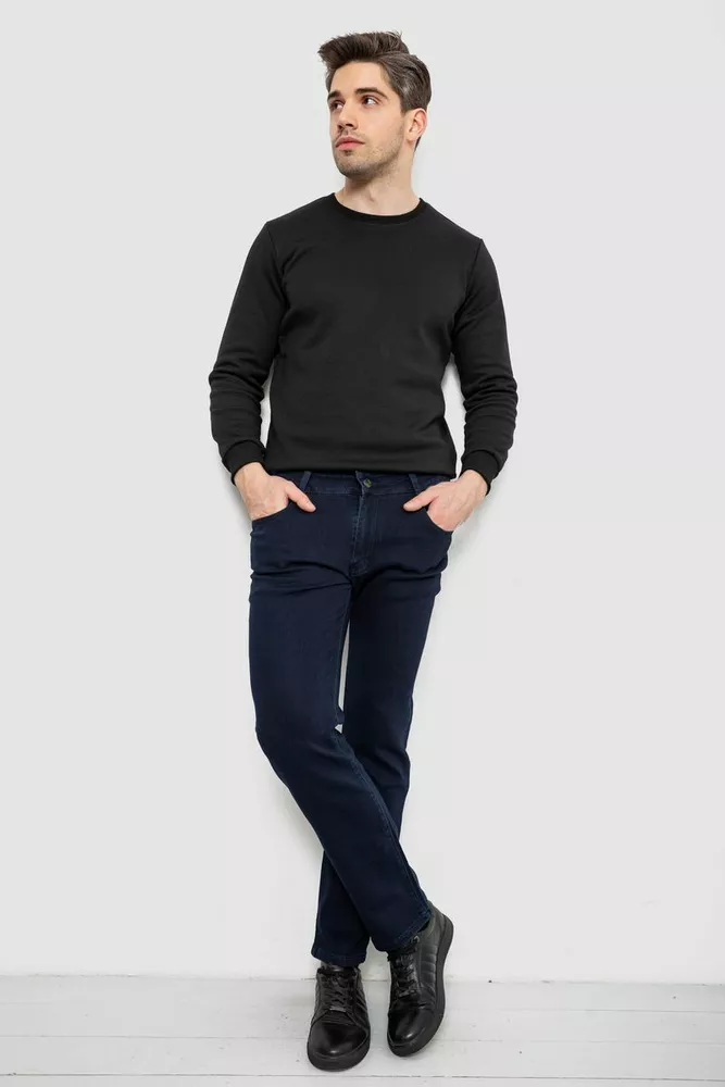 Купить Джинсы мужские однотонные Straight, цвет синий, 244R1048 - Фото №2