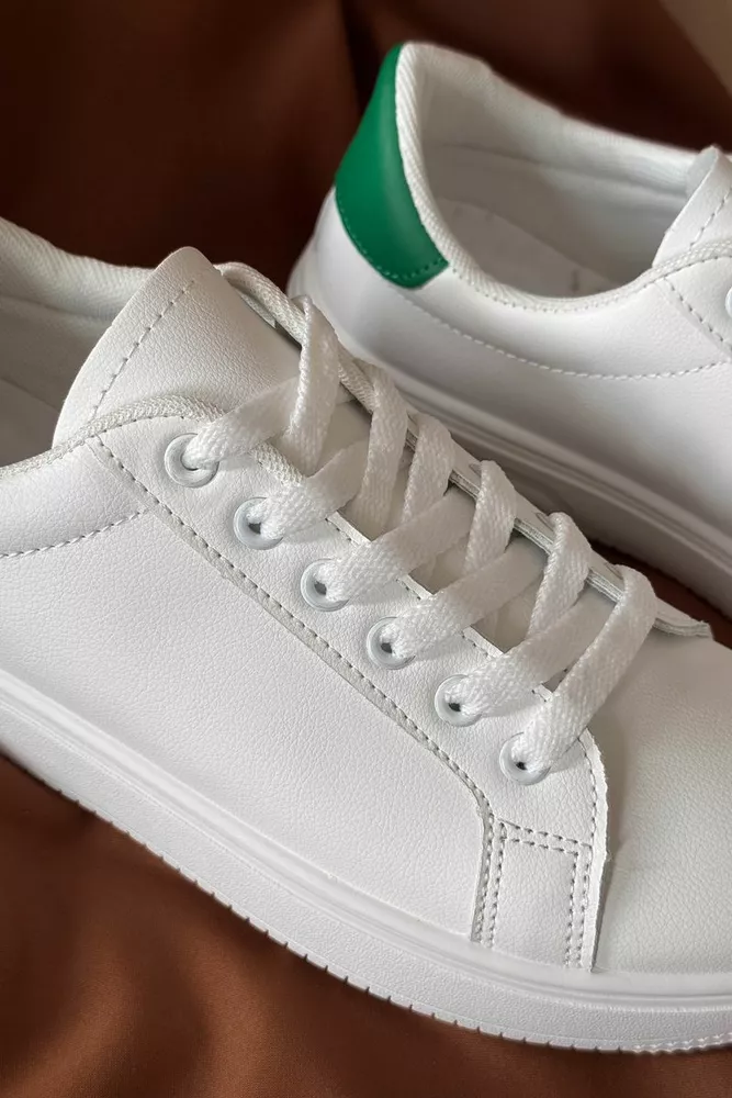 Купити Кеди чоловічі, колір біло-зелений, 248RR191 - Фото №2