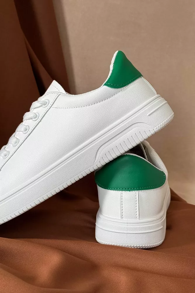 Купити Кеди чоловічі, колір біло-зелений, 248RR191 - Фото №4