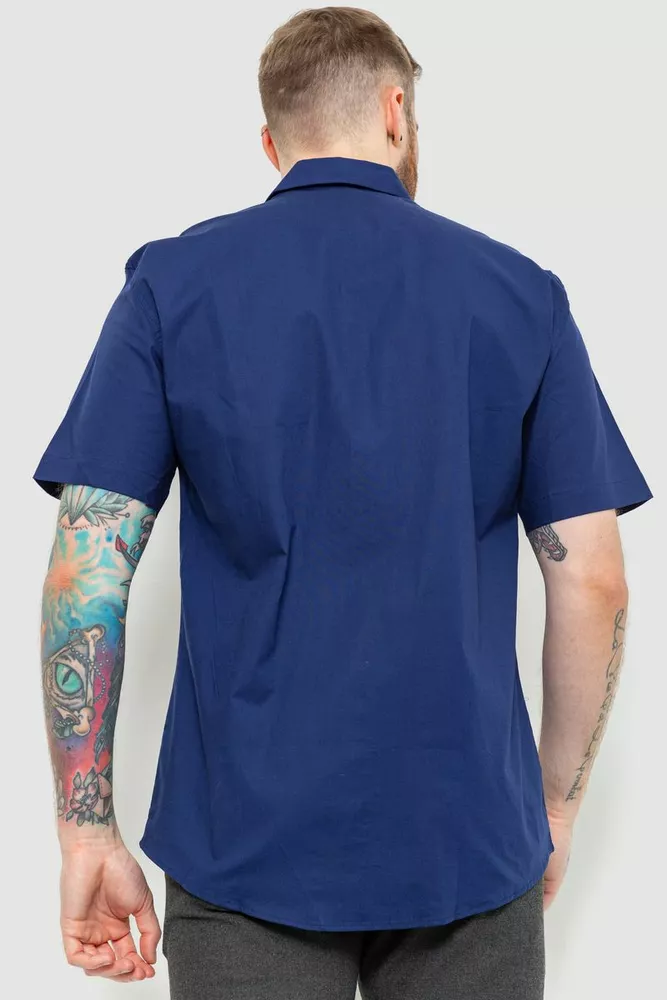 Купить Мужская рубашка с принтом, цвет темно-синий, 186R7108 - Фото №4