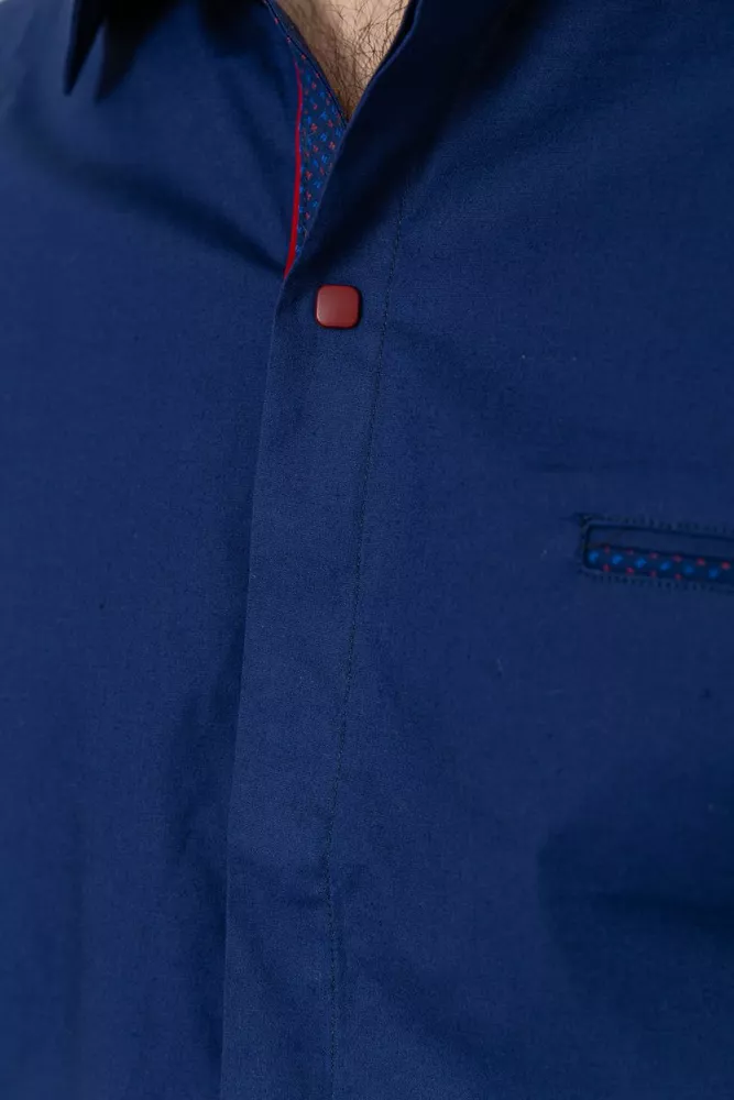 Купить Мужская рубашка с принтом, цвет темно-синий, 186R7108 - Фото №5