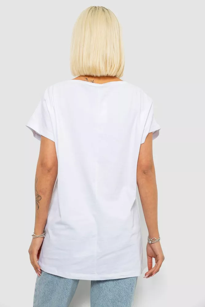 Купить Футболка женская с принтом, цвет бело-черный, 244R2402 - Фото №4