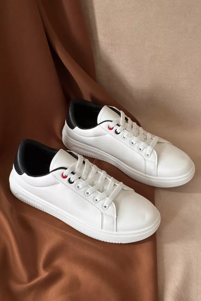 Купить Кеды мужские, цвет бело-черный, 248RR191 - Фото №1