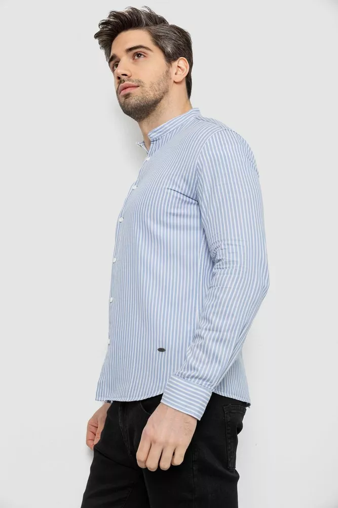 Купить Рубашка мужская в полоску, цвет голубой, 186R2091 - Фото №3