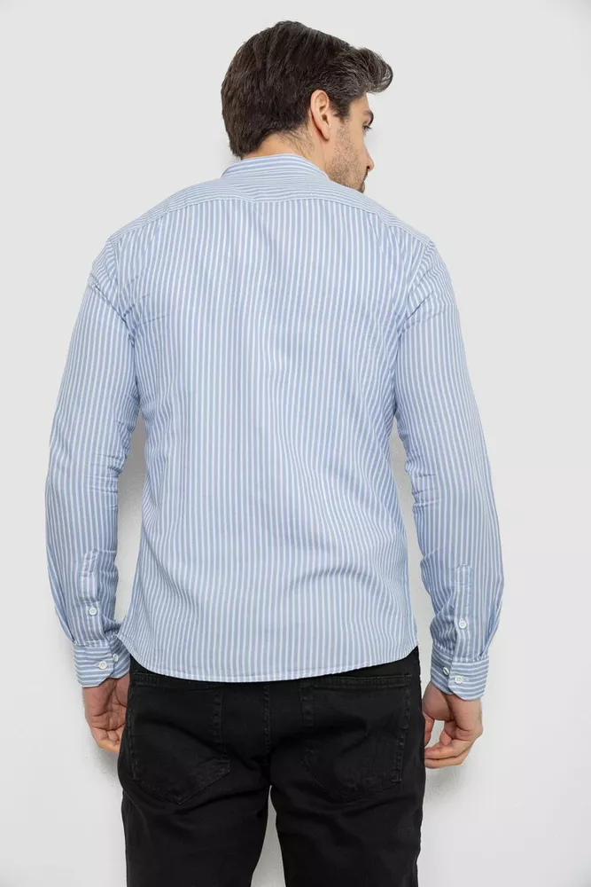 Купить Рубашка мужская в полоску, цвет голубой, 186R2091 - Фото №4
