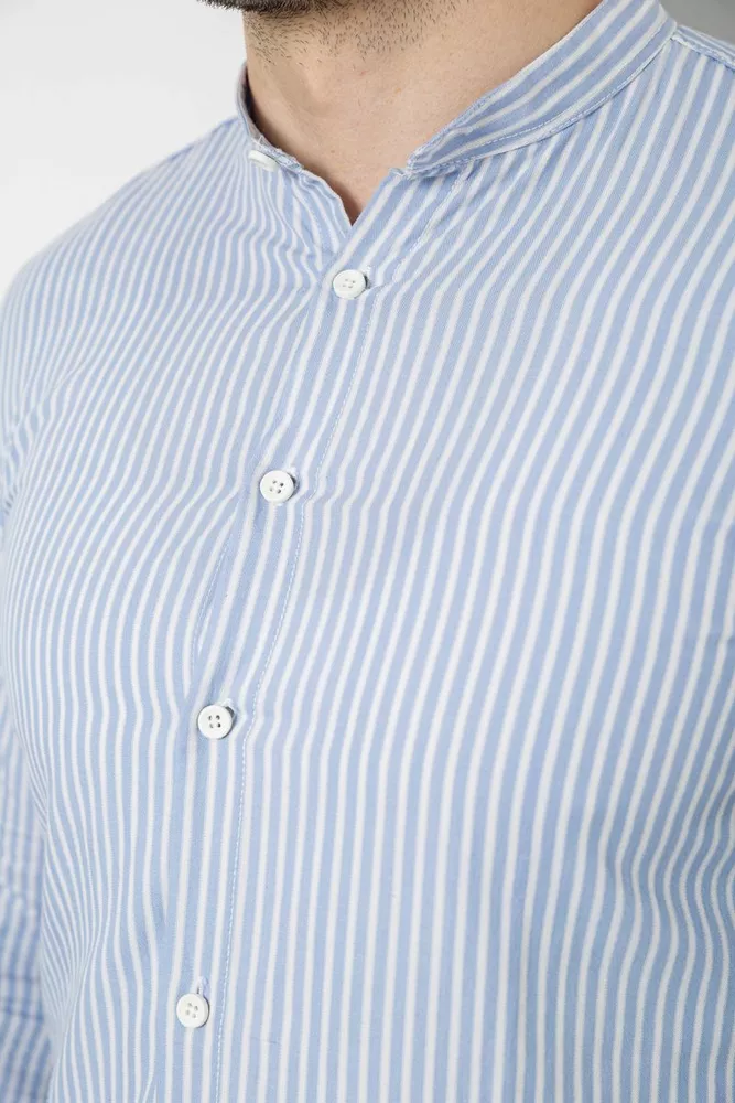 Купить Рубашка мужская в полоску, цвет голубой, 186R2091 - Фото №5