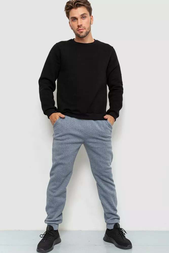 Купити Спортивні чоловічі штани на флісі  уцінка, колір світло-сірий, 238R56848-U - Фото №2