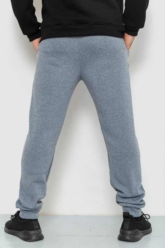 Купити Спортивні чоловічі штани на флісі  уцінка, колір світло-сірий, 238R56848-U - Фото №4