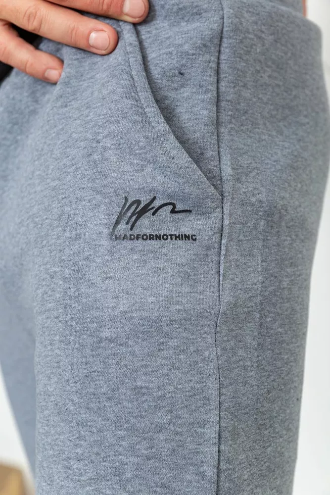 Купити Спортивні чоловічі штани на флісі  уцінка, колір світло-сірий, 238R56848-U - Фото №5