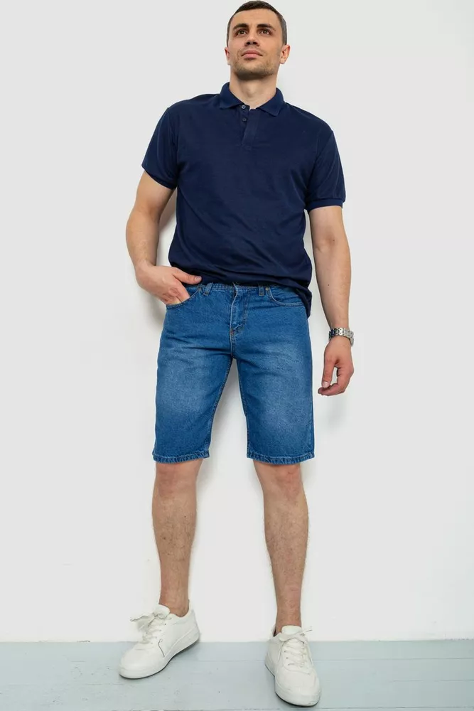 Купити Шорти чоловічі джинсові, колір синій, 244RB002 - Фото №2