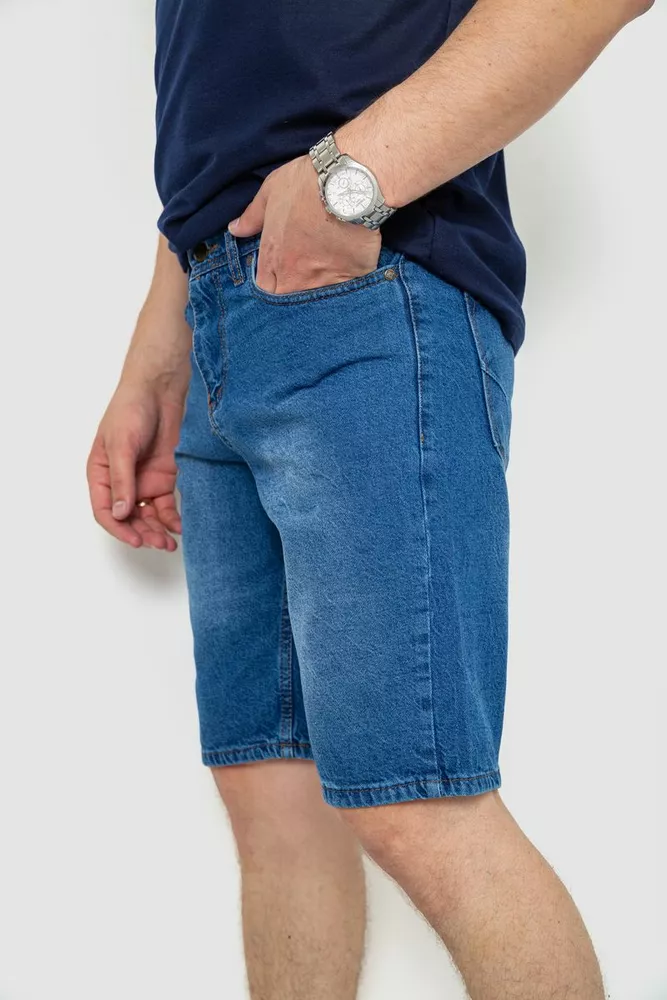 Купити Шорти чоловічі джинсові, колір синій, 244RB002 - Фото №3