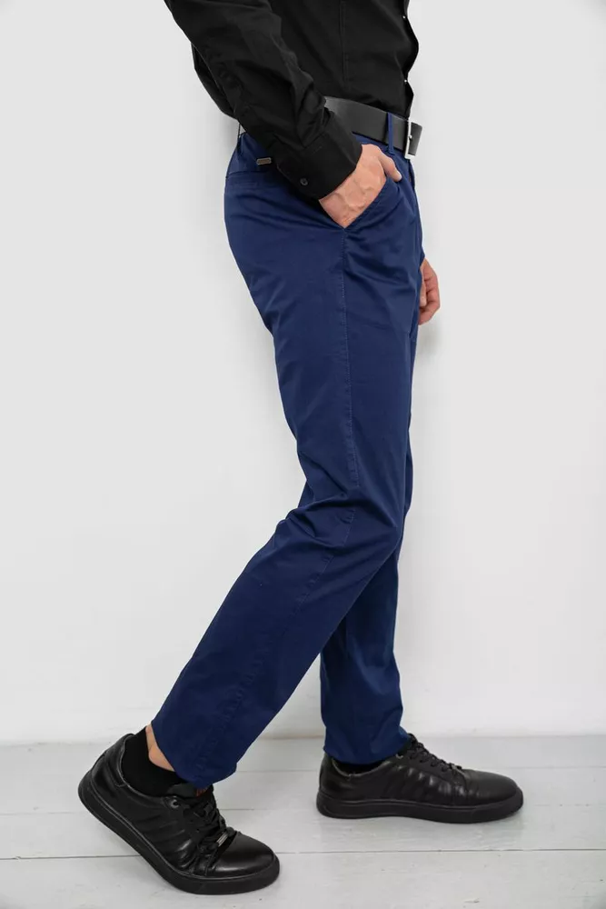 Купити Штани чоловічі класичні, колір синій, 243RXK39-4 - Фото №3