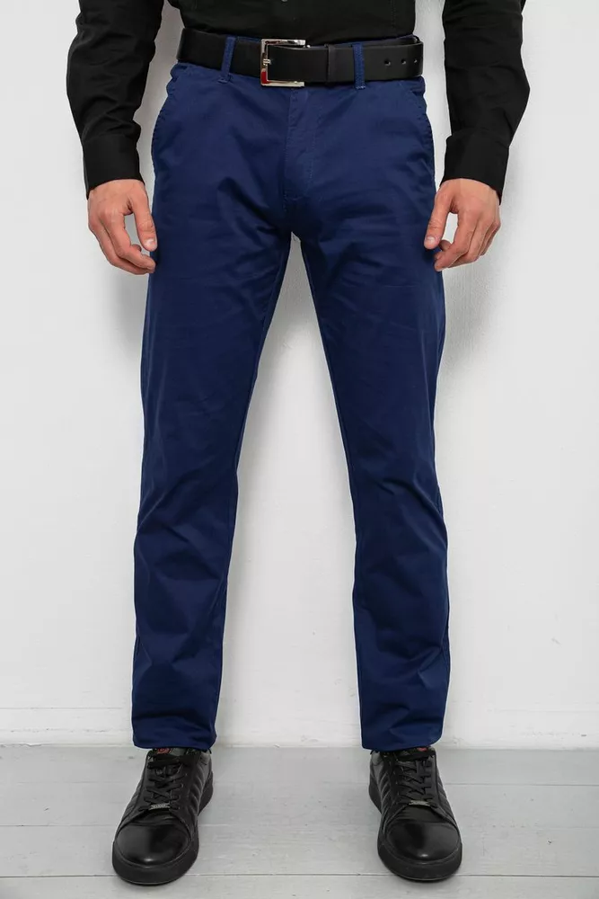 Купити Штани чоловічі класичні, колір синій, 243RXK39-4 - Фото №1