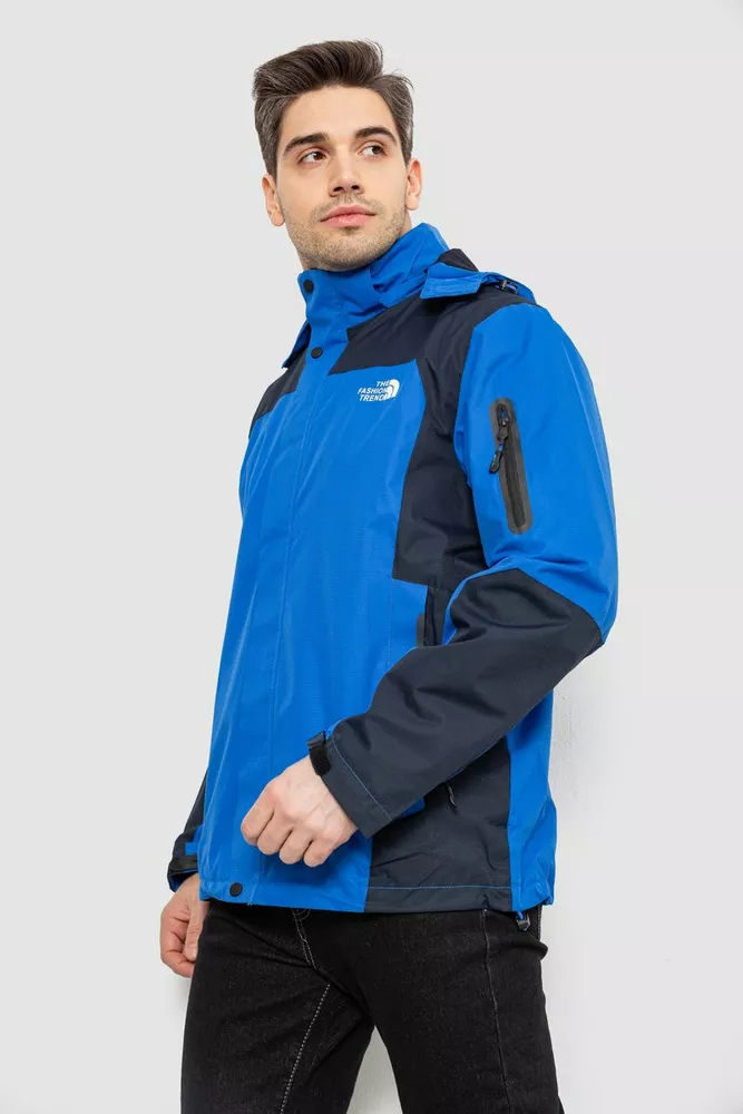 Купить Куртка мужская демисезонная с капюшоном, цвет синий, 244RZ-2512AL - Фото №3