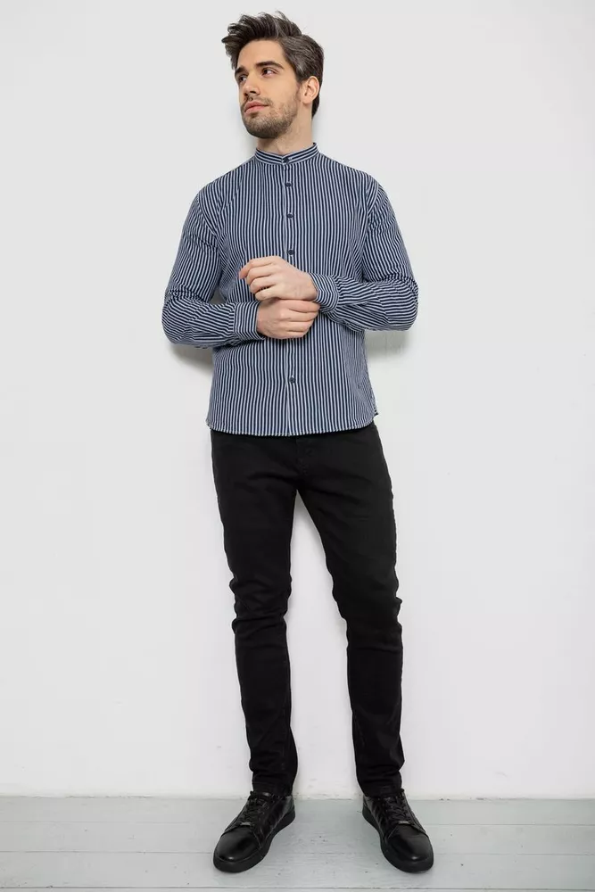 Купить Рубашка мужская в полоску, цвет синий, 186R2091 - Фото №2
