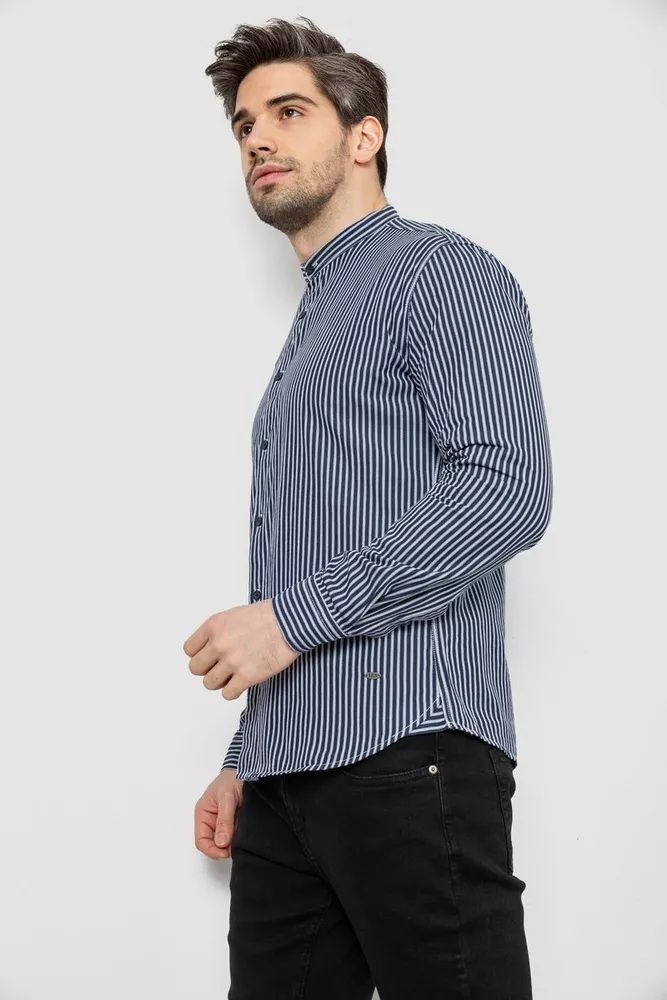 Купить Рубашка мужская в полоску, цвет синий, 186R2091 - Фото №3