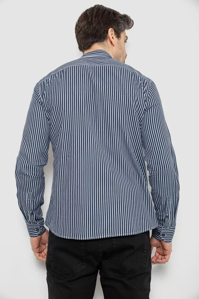 Купить Рубашка мужская в полоску, цвет синий, 186R2091 - Фото №4