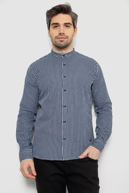 Рубашка мужская в полоску, цвет синий, 186R2091