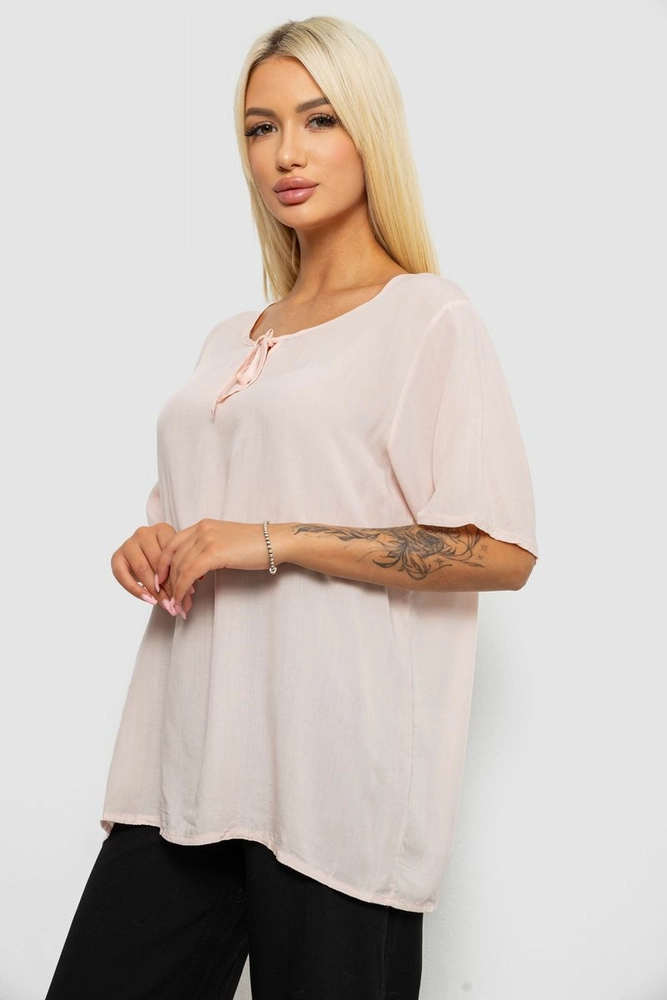 Купить Блуза женская однотонная, цвет персиковый, 244RM207 - Фото №3