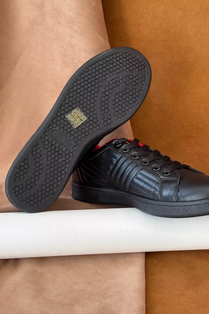 Купить Кеды мужские, цвет черно-красный, 248RR222 - Фото №5