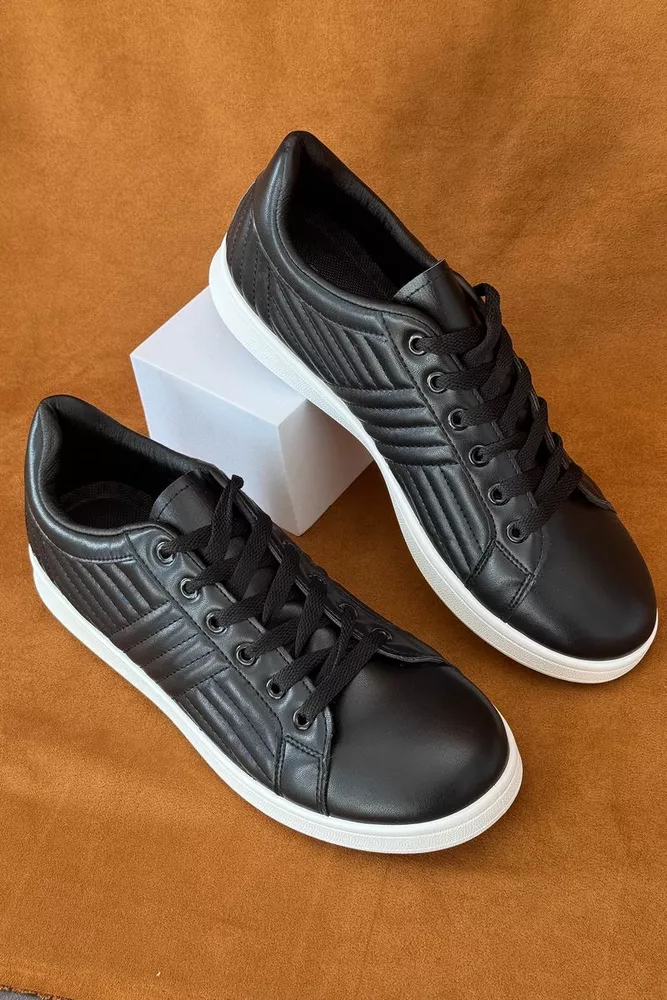 Купить Кеды мужские, цвет черно-белый, 248RR222 - Фото №2