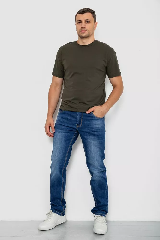 Купить Футболка мужская однотонная, цвет хаки, 102R1102 - Фото №2