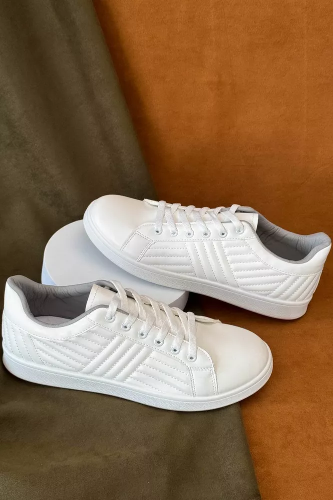 Купить Кеды мужские, цвет бело-серый, 248RR222 - Фото №1