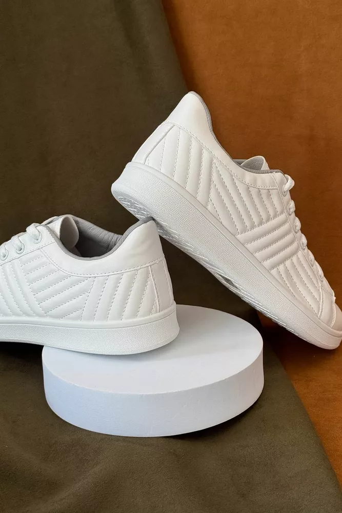 Купить Кеды мужские, цвет бело-серый, 248RR222 - Фото №4