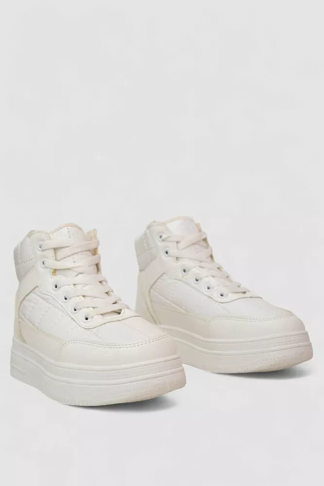 Купити Кросівки жіночі зимові, колір білий, 248RBB09 оптом - Фото №3