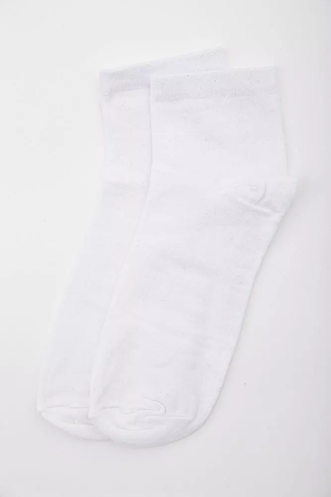 Купить Однотонные мужские носки, белого цвета, 167R307-1 - Фото №1