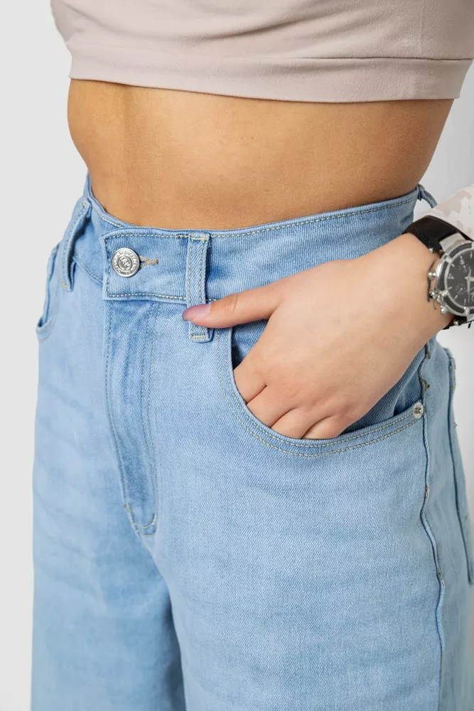 Купить Джинсы женские MOM  -уценка, цвет голубой, 255RM580-U-3 - Фото №5