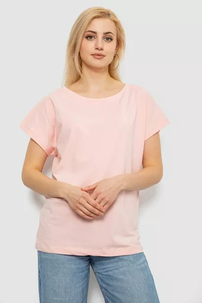Футболка женская однотонная, цвет персиковый, 244R2300