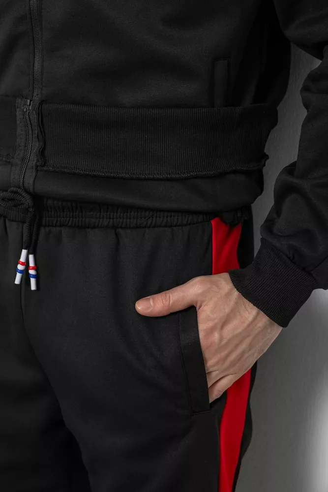 Купить Спортивный костюм мужской двухнитка  -уценка, цвет черный, 129R5215-U-3 - Фото №6